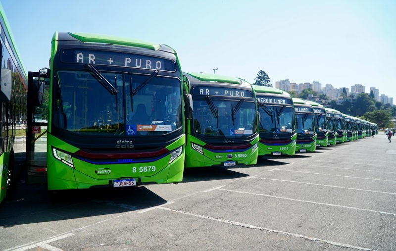Ônibus elétricos entregues em julho à Prefeitura de SP
